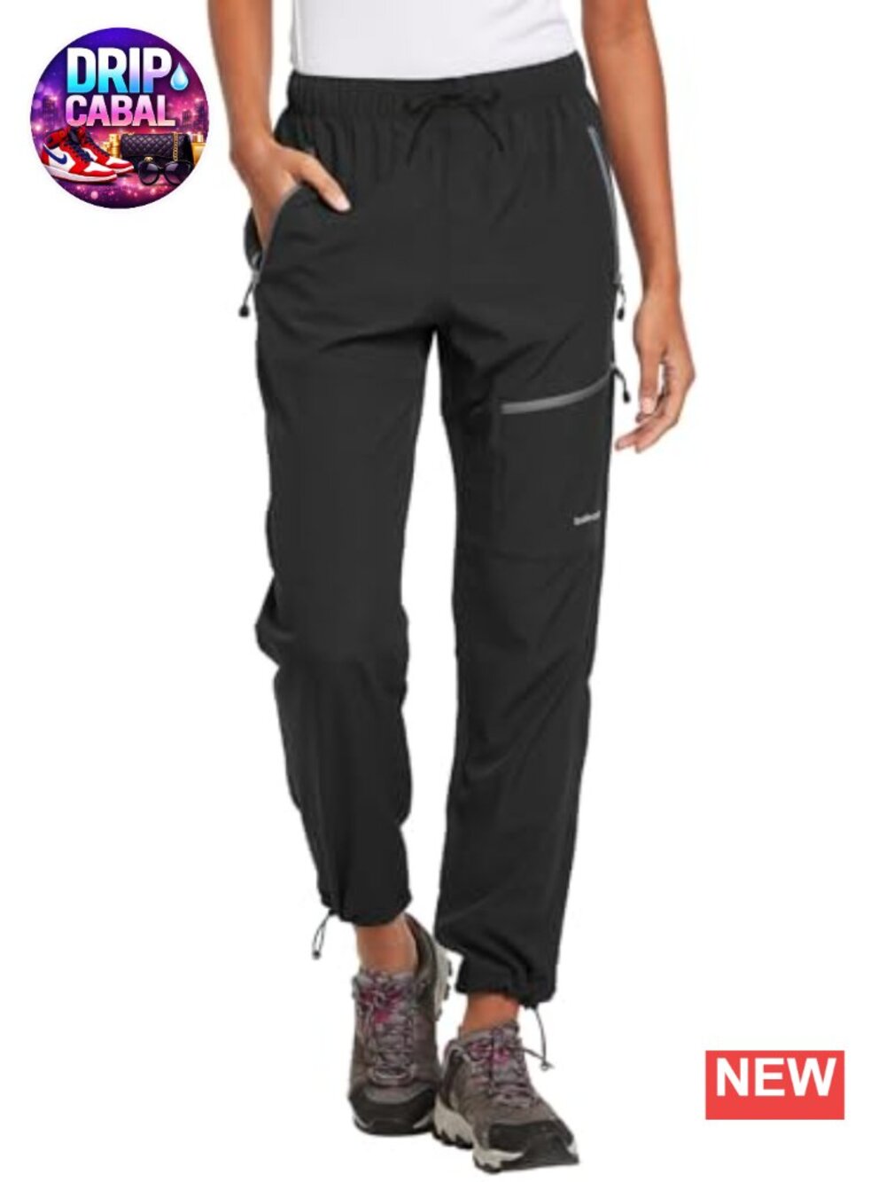 Women's Quick Dry Hiking Cargo Pants Water Resistant UPF 50+ Zip Pockets